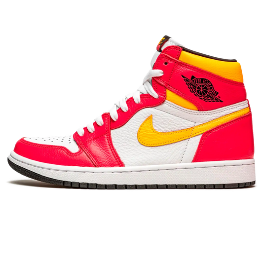 Tênis Air Jordan 1 High "Fusion Red" Rosa / Amarelo - 555088-603