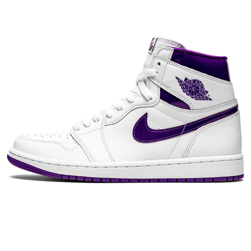 Tênis Air Jordan 1 High "Court Purple White" Branco / Roxo - CD0461-151