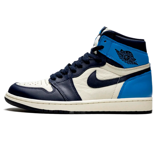 Tênis Air Jordan 1 High "Obsidian" Azul / Branco - 555088-140
