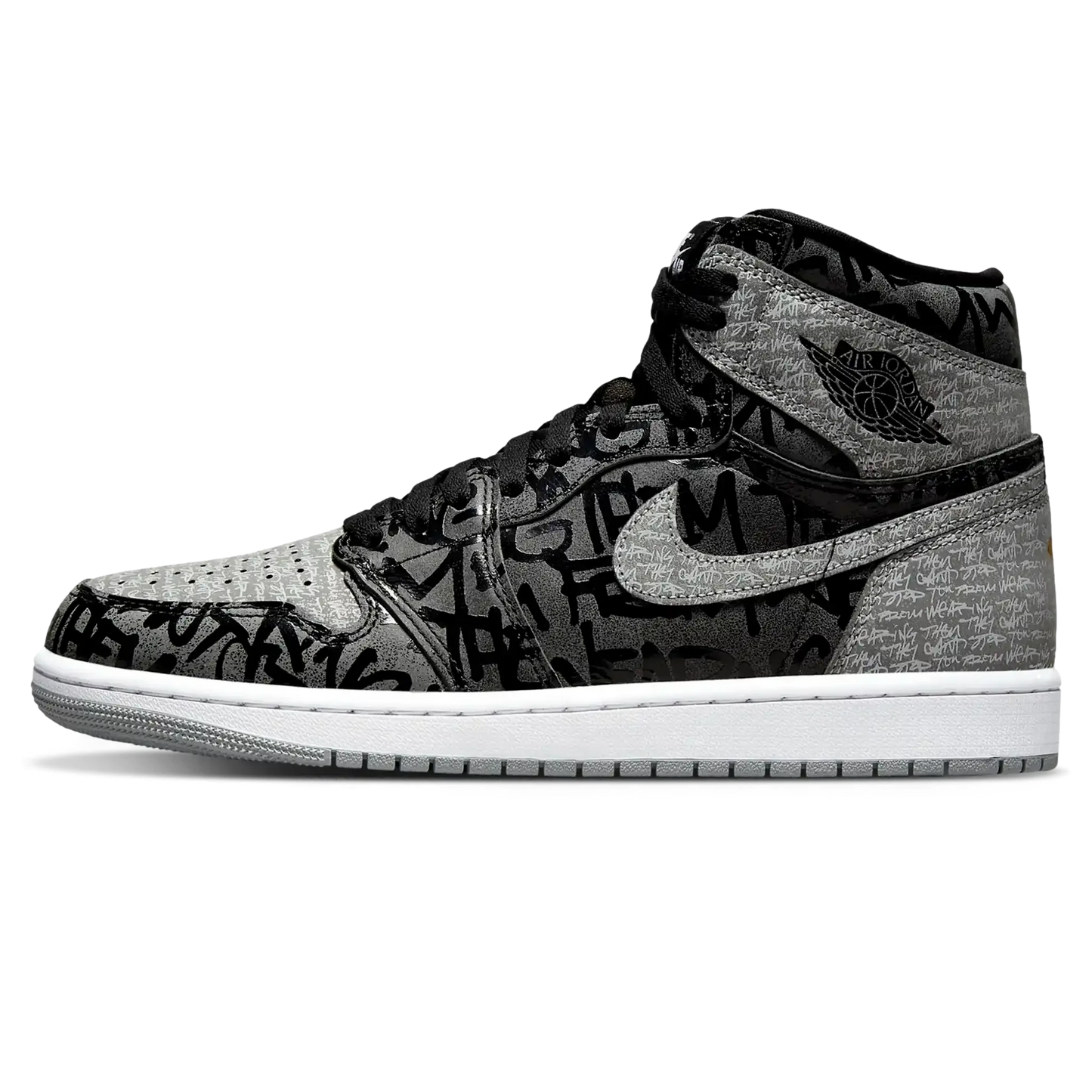 Tênis Air Jordan 1 High "Rebellionaire" Preto / Cinza - 555088-036