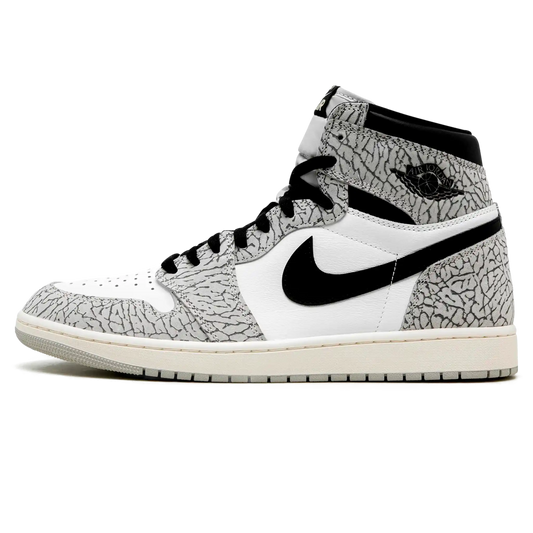 Tênis Air Jordan 1 High "White Cement" Cinza - DZ5485-052