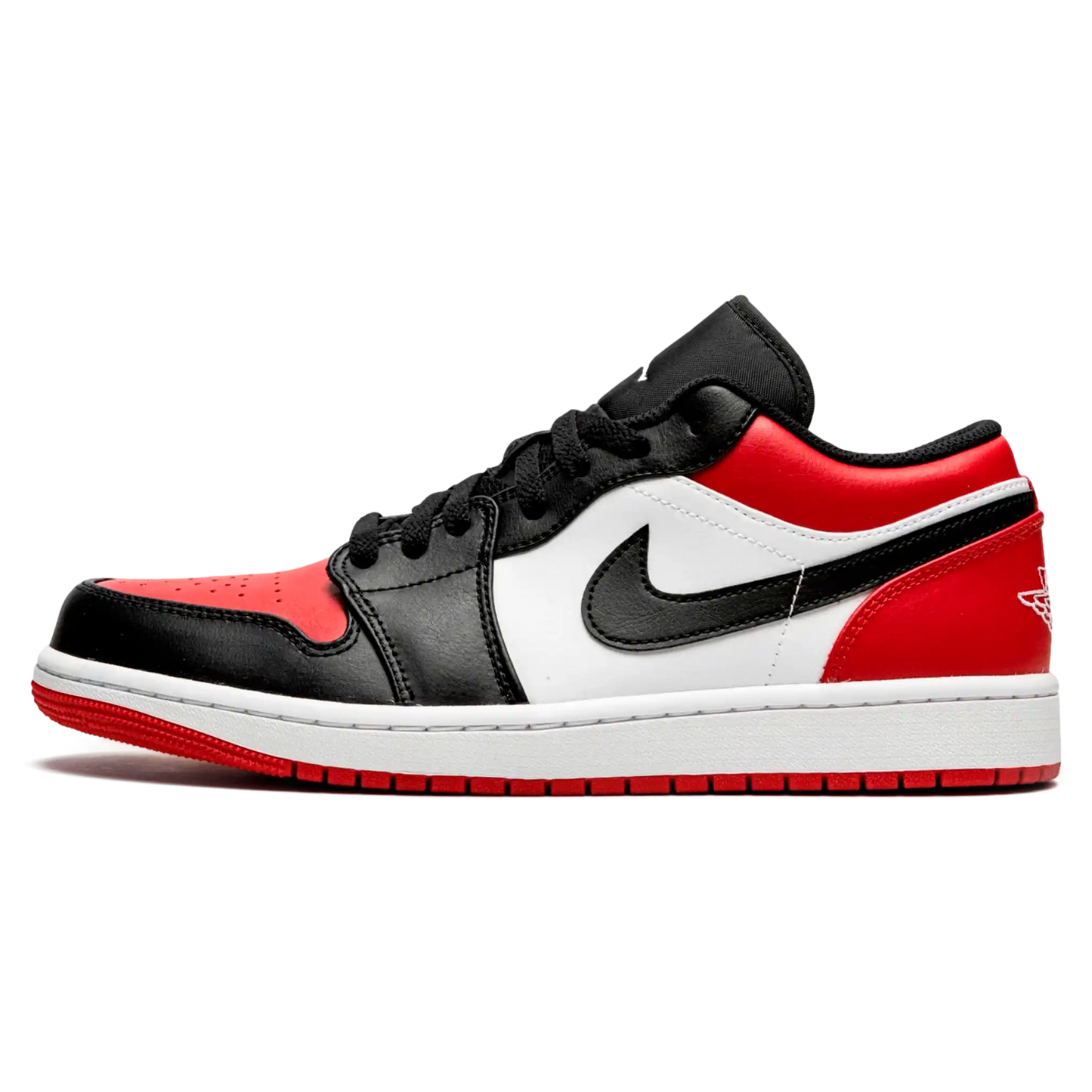 Tênis Air jordan 1 Low "Bred" Preto / Vermelho - 553558-612