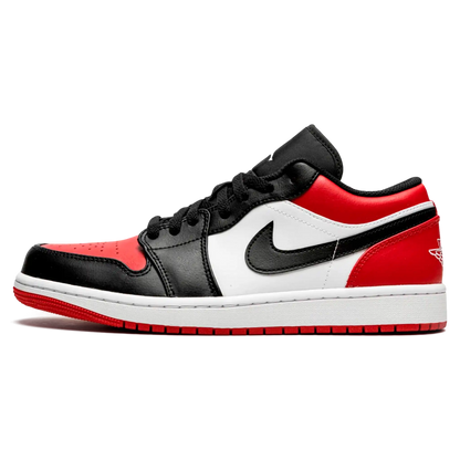 Tênis Air jordan 1 Low "Bred" Preto / Vermelho - 553558-612
