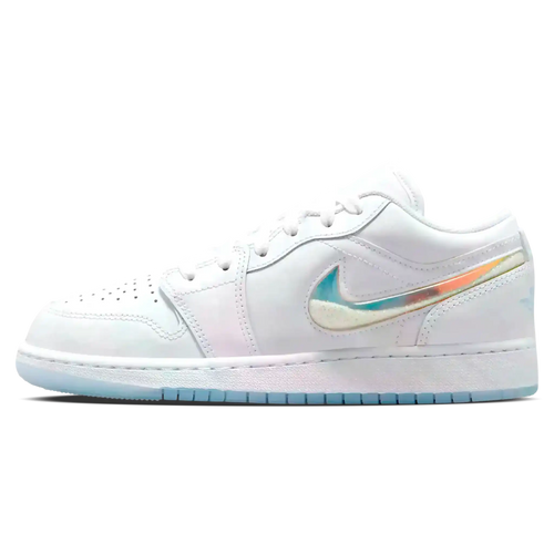 Tênis Air Jordan 1 Low Feminino "Glitter Swoosh" Branco - FQ9112-100