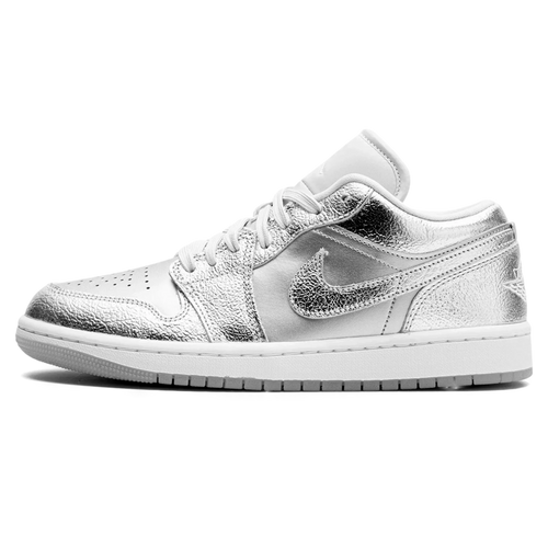 Tênis Air Jordan 1 Low Feminino "Metallic Silver" Cinza - FN5030-001