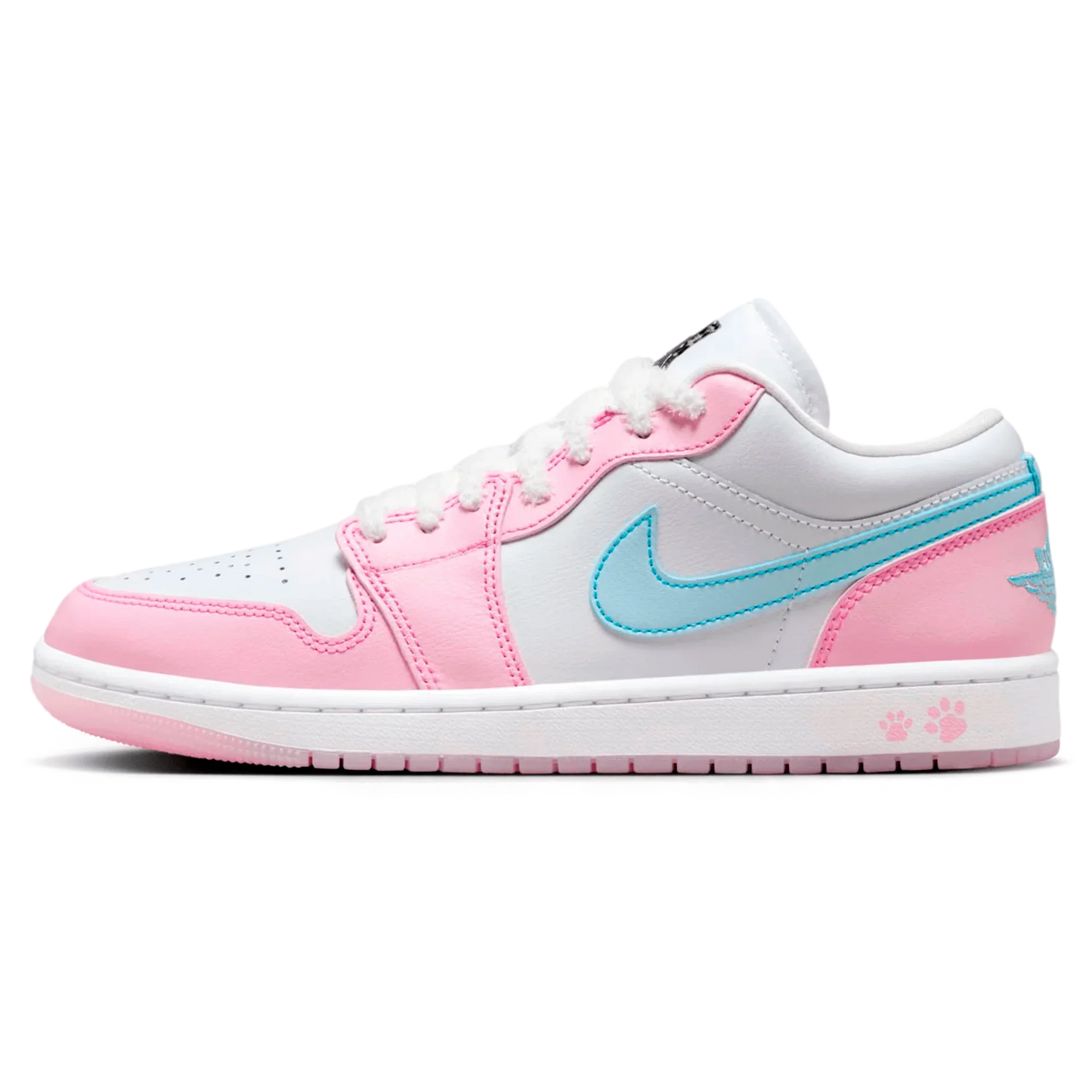 Tênis Air jordan 1 Low Feminino "Paw Print" Rosa - HM3706-141