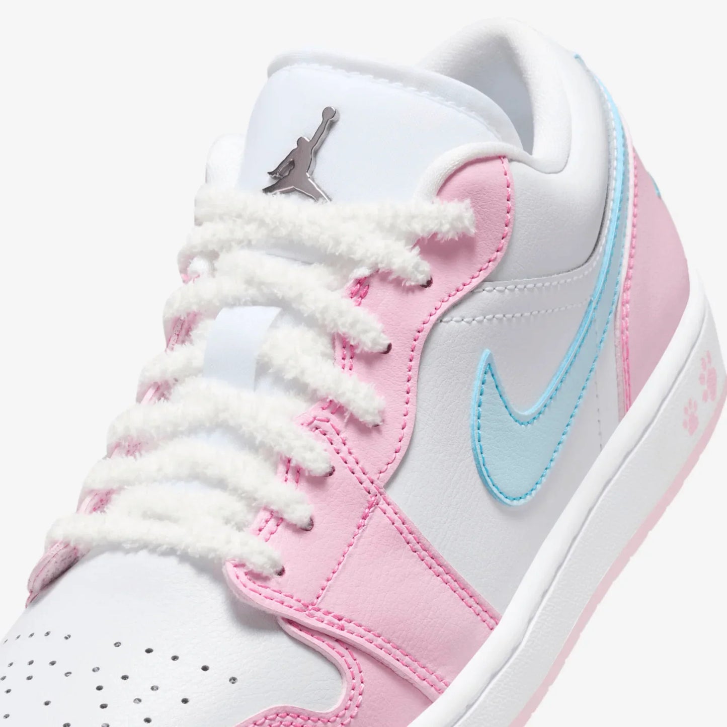 Tênis Air jordan 1 Low Feminino "Paw Print" Rosa - HM3706-141