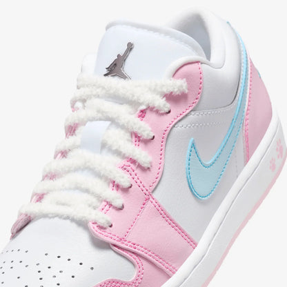 Tênis Air jordan 1 Low Feminino "Paw Print" Rosa - HM3706-141