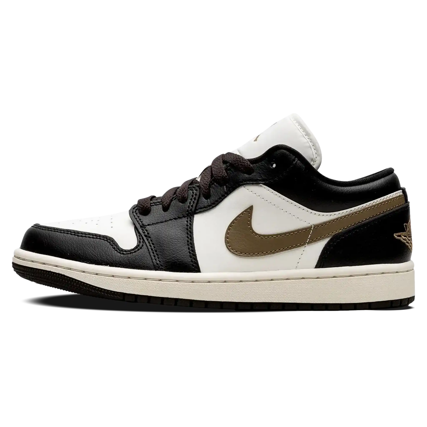 Tênis Air Jordan 1 Low "Shadow Brown" Preto / Dourado - DC0774-200