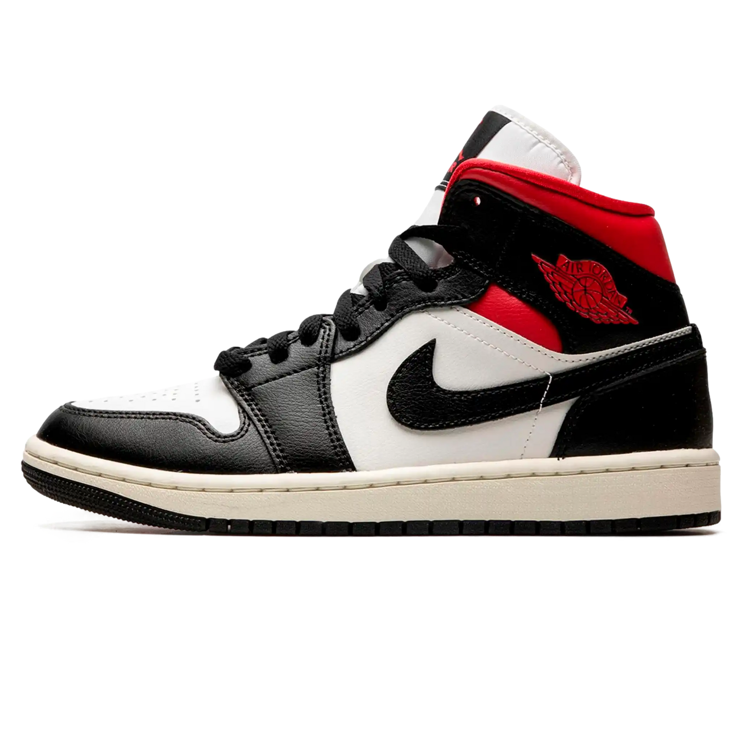 Tênis Air Jordan 1 Mid "Gym Red Panda" Preto / Vermelho - BQ6472-061