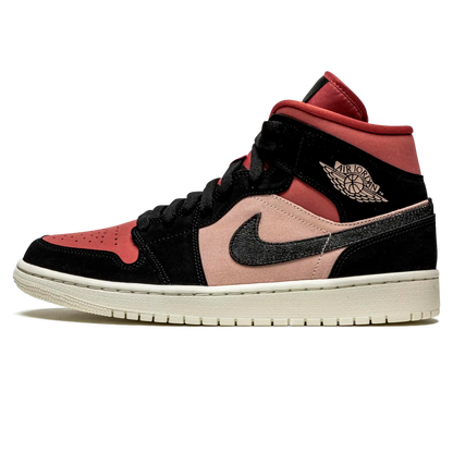 Tênis Air Jordan 1 Mid Feminino "Canyon Rust" Rosa / Preto - BQ6472-202
