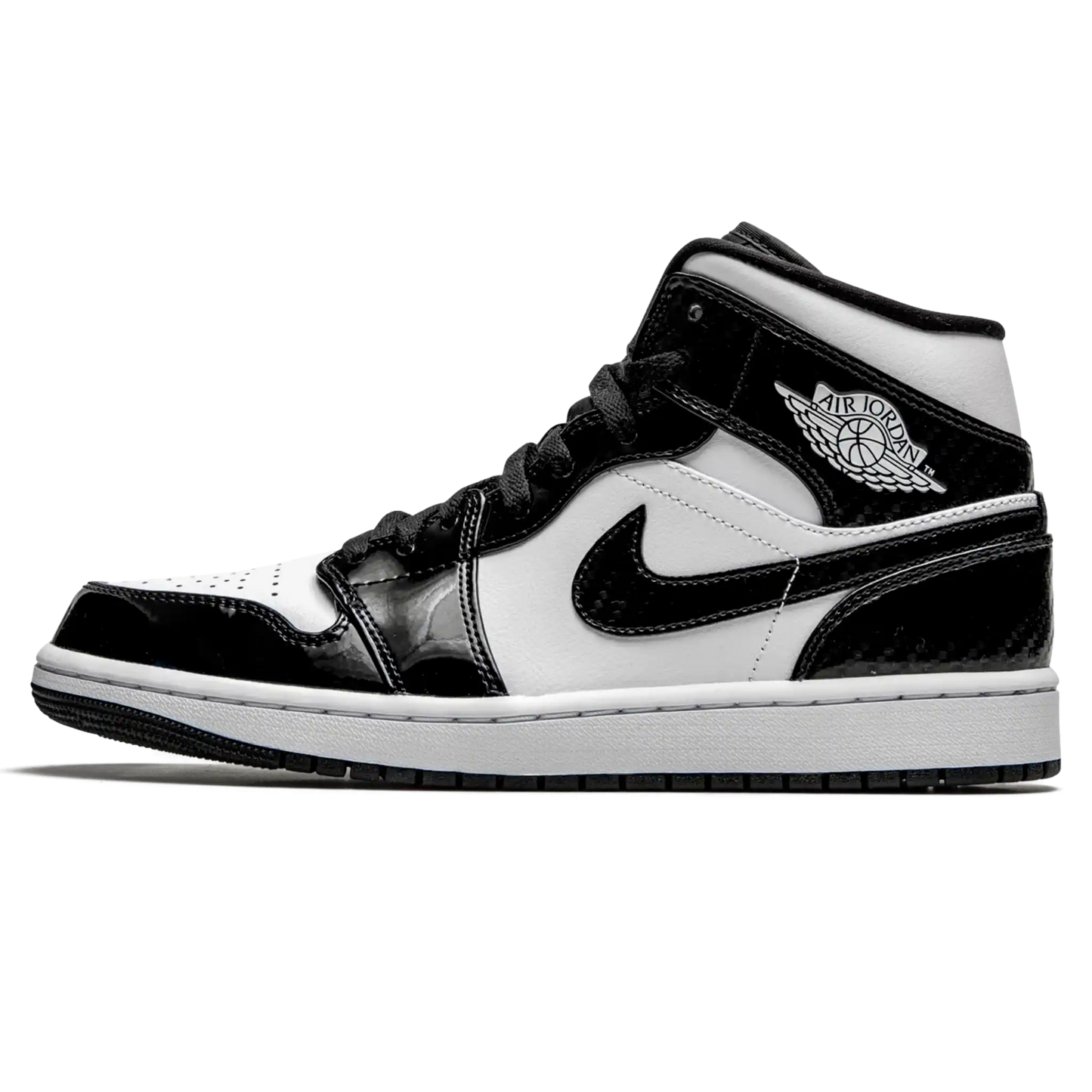 Tênis Air Jordan 1 Mid "Carbon Fiber" Preto / Branco - DD1649-001