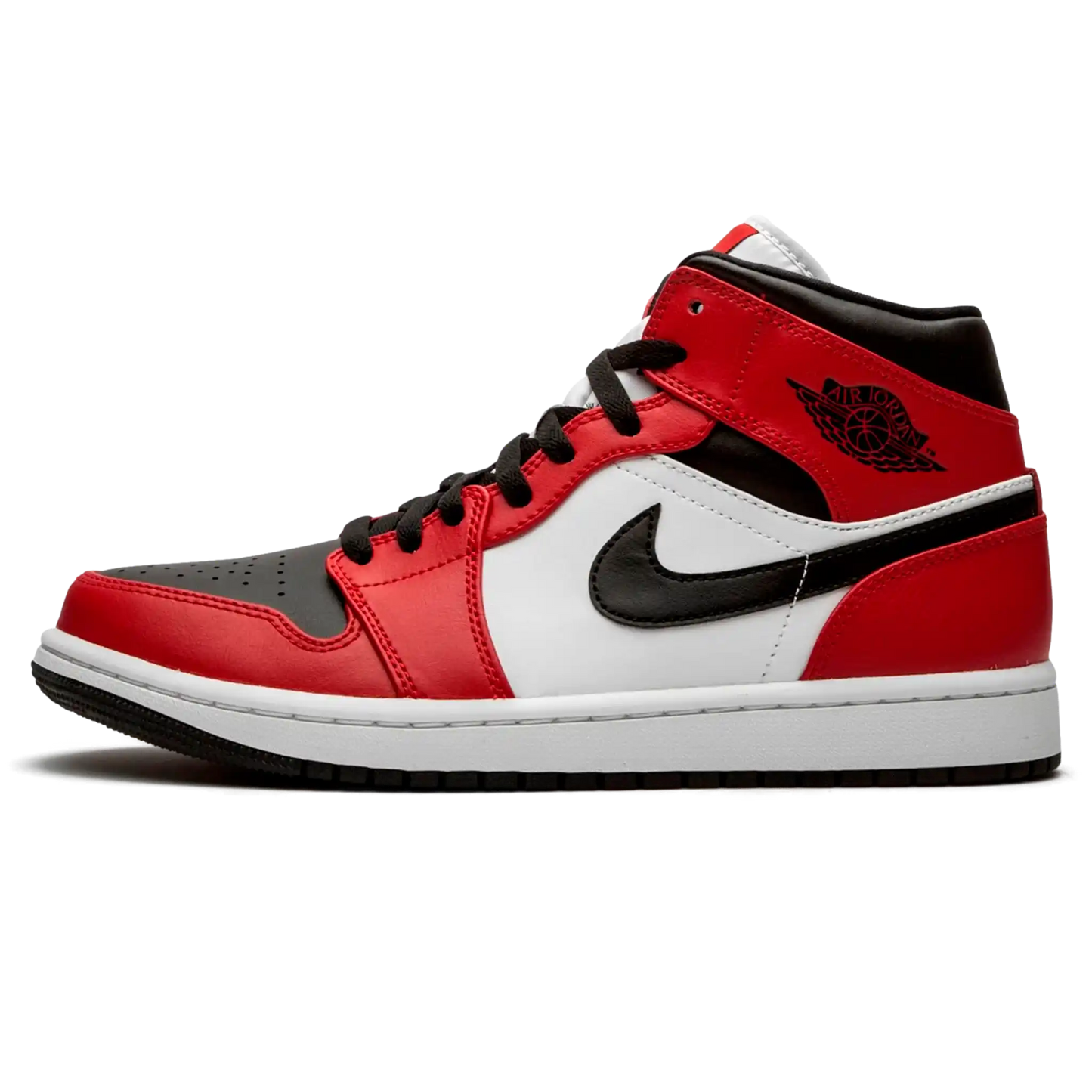 Tênis Air Jordan 1 Mid "Chicago Black Toe" Vermelho - 554724-069