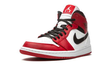 Tênis Air Jordan 1 Mid Feminino "Chicago White Heel" Vermelho / Branco - 554275-173
