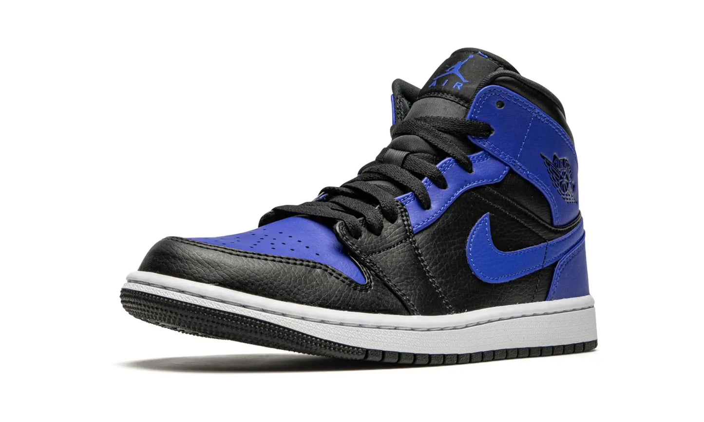 Tênis Air Jordan 1 Mid "Hyper Royal" Azul / Preto - 554724-077