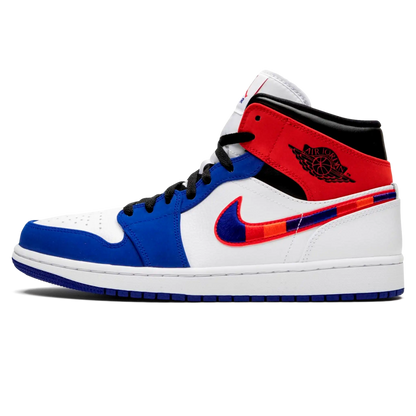 Tênis Air Jordan 1 Mid "Multi Color Swoosh" - 852542-146