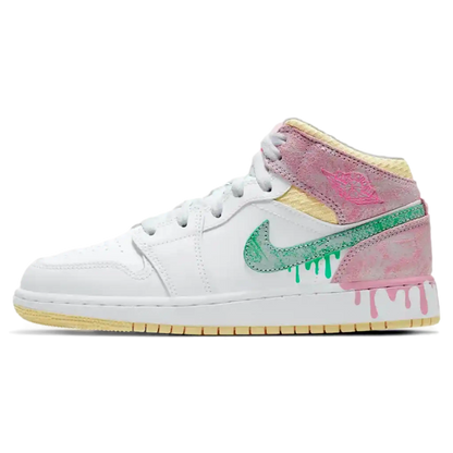 Tênis Air Jordan 1 Mid Feminino "Paint Drip" - DD1666-100