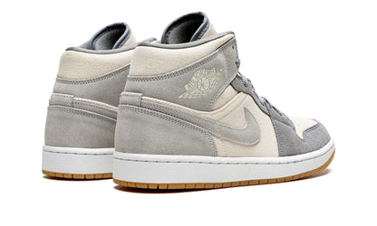 Tênis Air Jordan 1 Mid Masculino "Coconut Milk Particle Grey" Cinza - DN4281-100