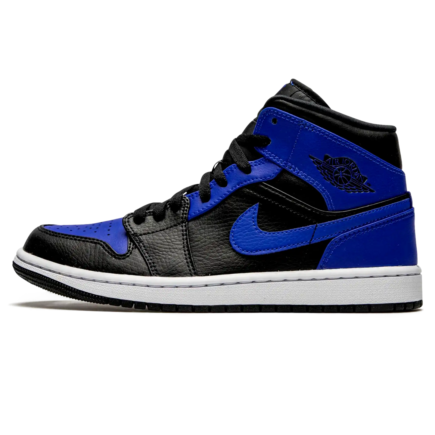 Tênis Air Jordan 1 Mid "Hyper Royal" Azul / Preto - 554724-077