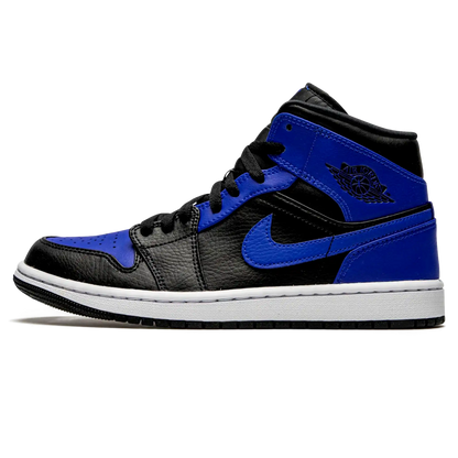 Tênis Air Jordan 1 Mid "Hyper Royal" Azul / Preto - 554724-077