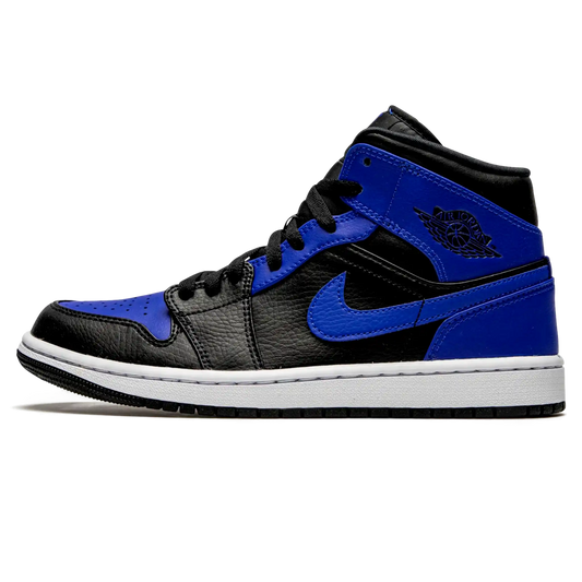 Tênis Air Jordan 1 Mid "Hyper Royal" Azul / Preto - 554724-077