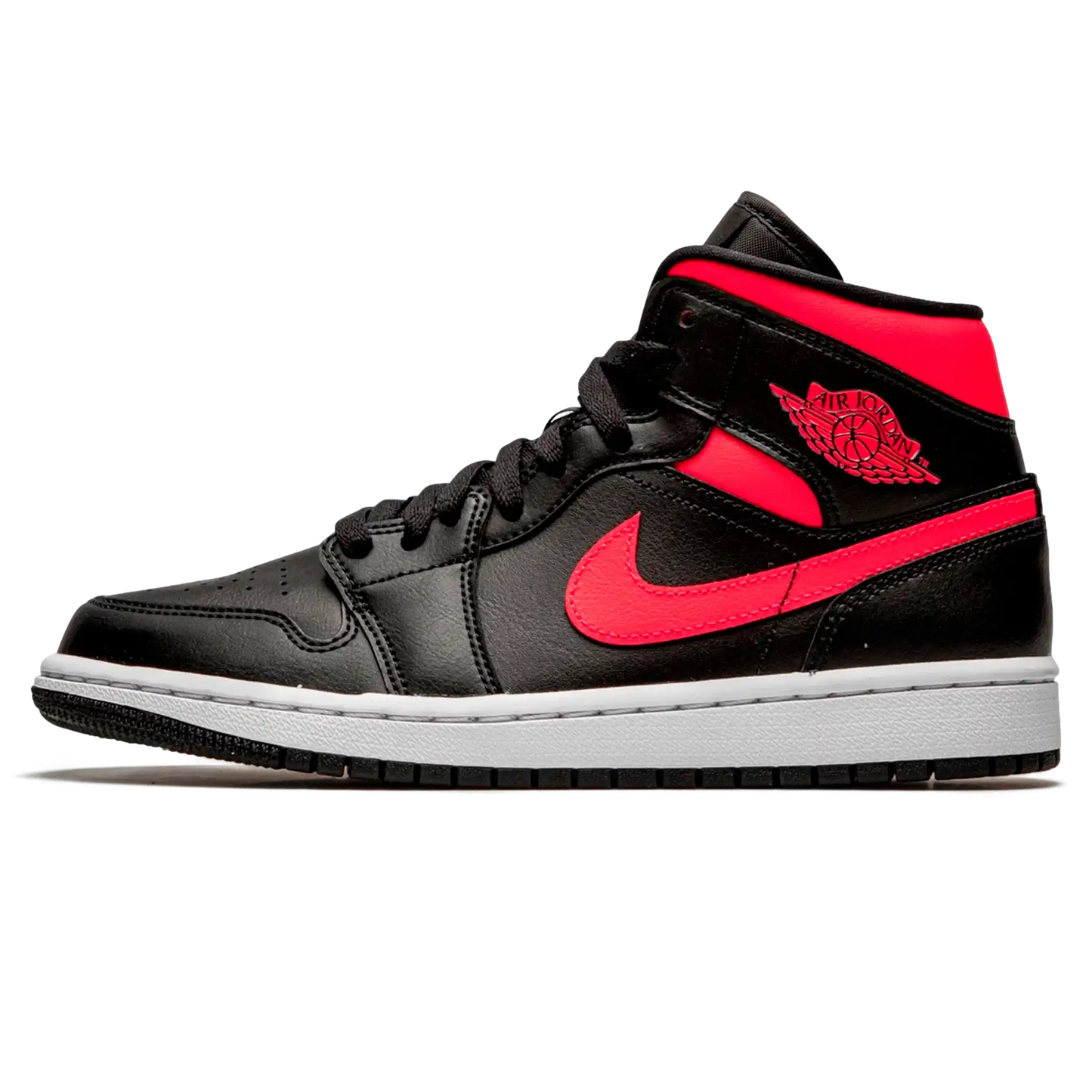 Tênis Air Jordan 1 Mid Feminino "Siren Red" Preto / Rosa - BQ6472-004