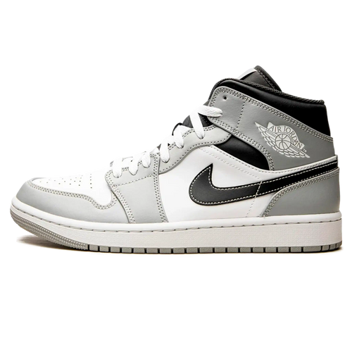 Tênis Air Jordan 1 Mid Feminino "Light Smoke Grey Anthracite" Cinza - 554725-078