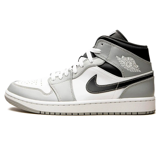 Tênis Air Jordan 1 Mid Feminino "Light Smoke Grey Anthracite" Cinza - 554725-078