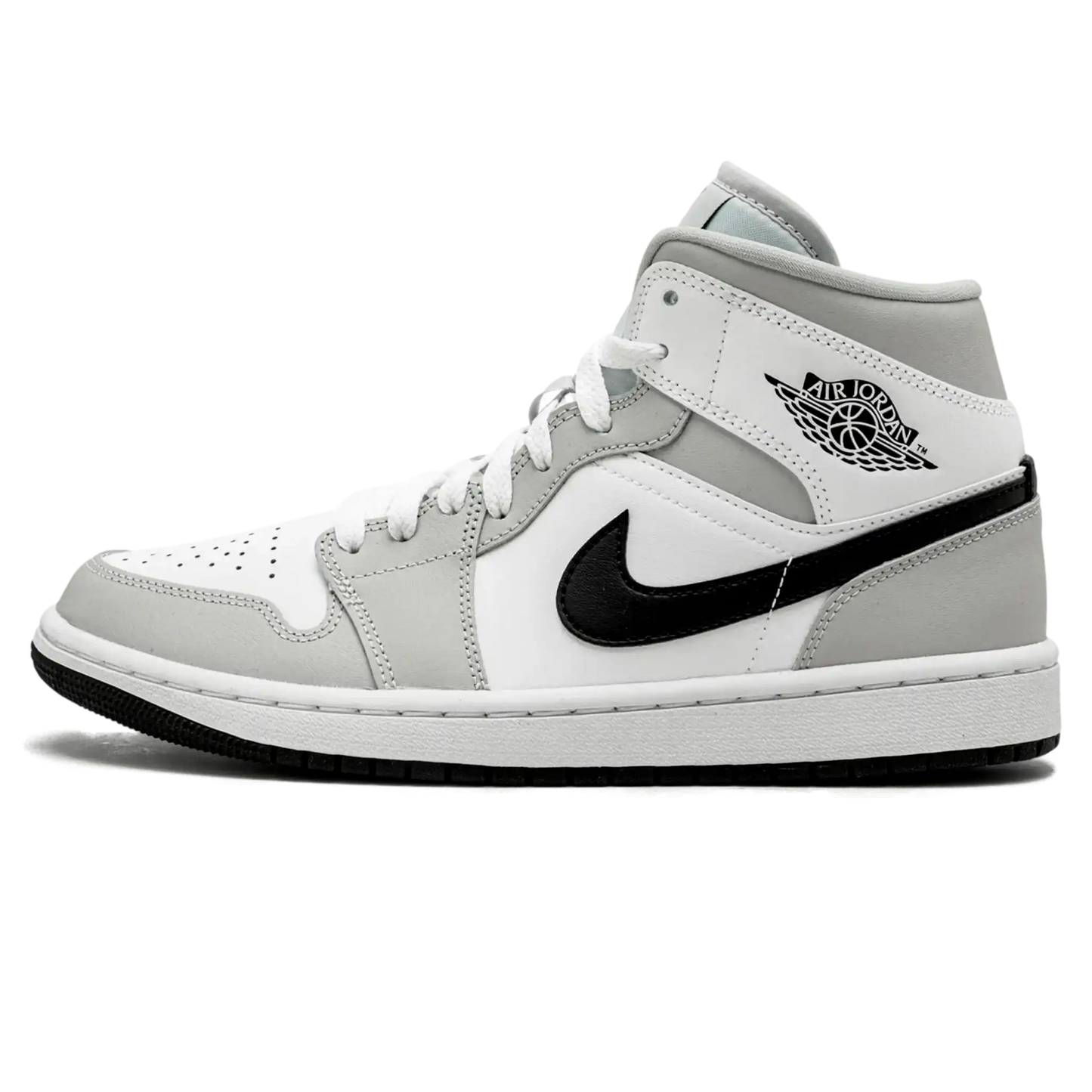Tênis Air Jordan 1 Mid Feminino "Light Smoke Grey" Cinza - 554725-092