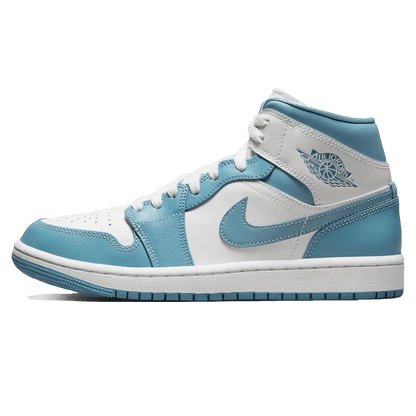 Tênis Air Jordan 1 Mid "UNC" Azul / Branco - BQ6472-141