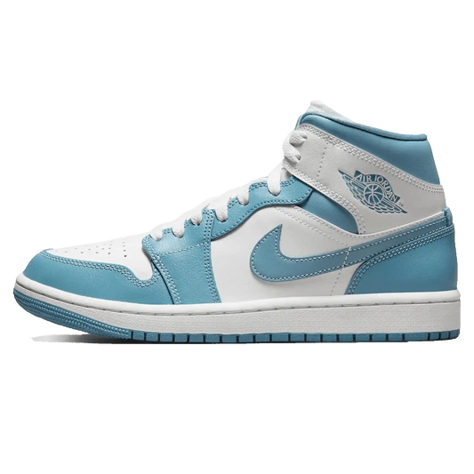 Tênis Air Jordan 1 Mid "UNC" Azul / Branco - BQ6472-141