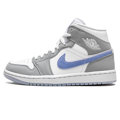Tênis Air Jordan 1 Mid Feminino "Wolf Grey" Cinza - BQ6472-105