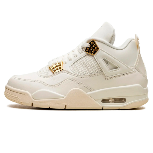 Tênis Air Jordan 4 "Metallic Gold" Branco / Dourado - AQ9129-170