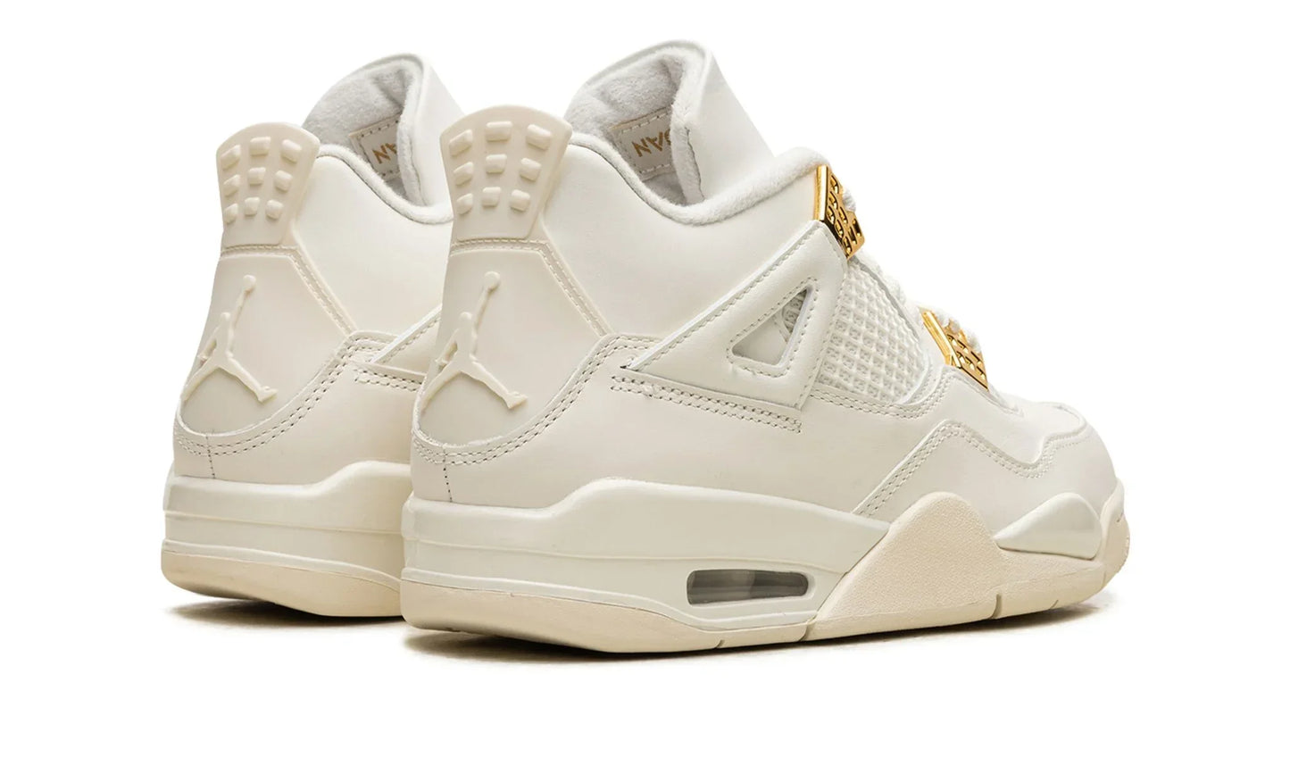 Tênis Air Jordan 4 "Metallic Gold" Branco / Dourado - AQ9129-170