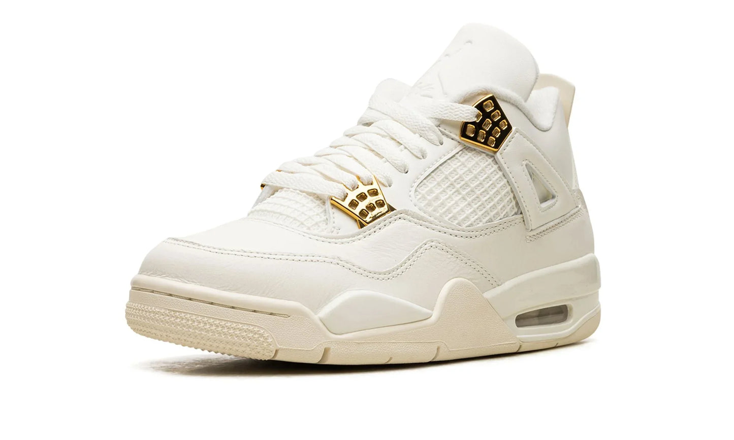 Tênis Air Jordan 4 "Metallic Gold" Branco / Dourado - AQ9129-170