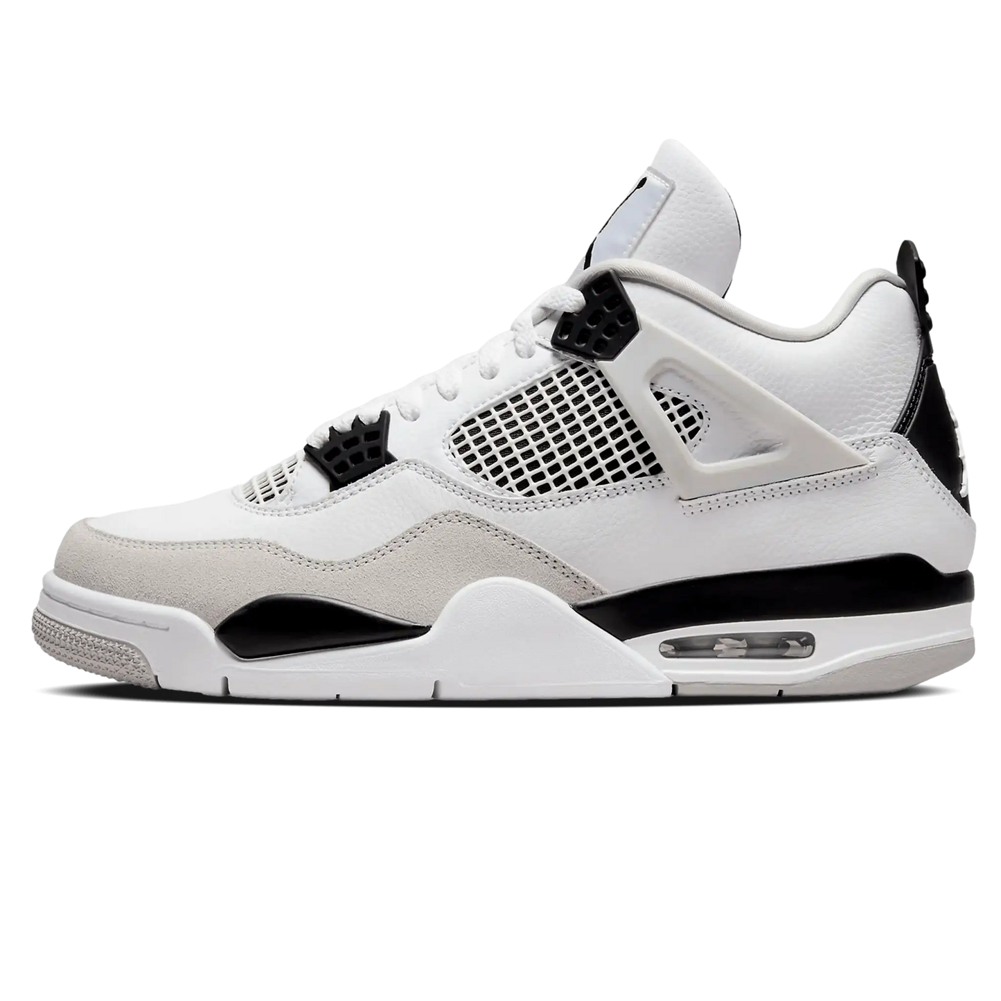 Tênis Air jordan 4 "Military Black" Branco / Preto - DH6927-111