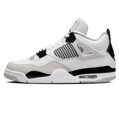 Tênis Air jordan 4 "Military Black" Branco / Preto - DH6927-111