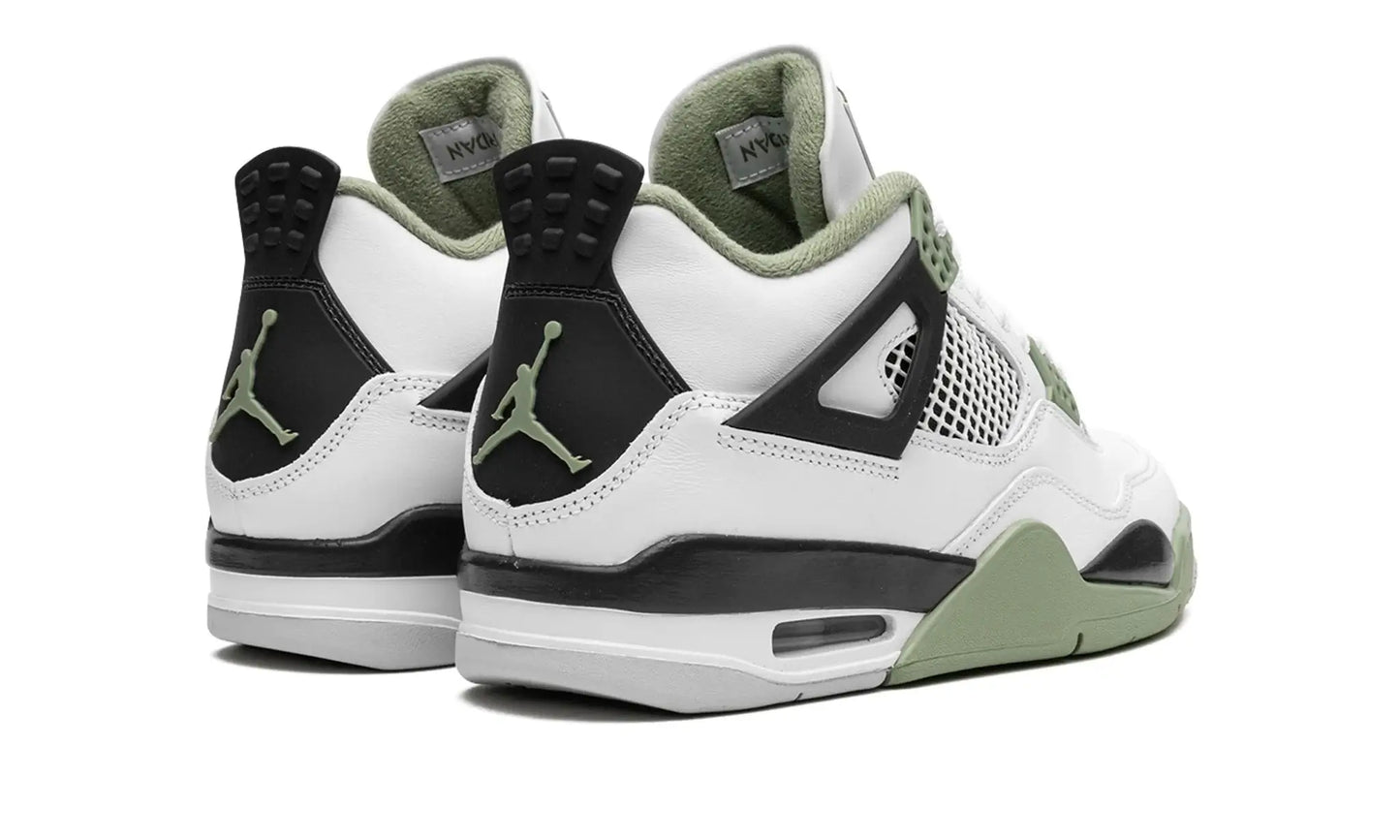 Tênis Air jordan 4 "Seafoam Oil Green" Branco / Verde - AQ9129-103
