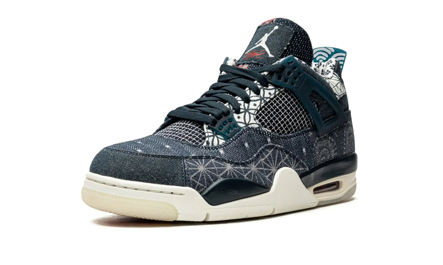 Tênis Air Jordan 4 "Sashiko" Denim / Azul - CW0898-400
