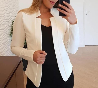 Blazer Executiva Charme para Trabalho e Casual [COMPRE 1, LEVE 2] FEMININO - BLUSA - BLAZER EXECUTIVA Dm Stores PP Branco + Amarelo 