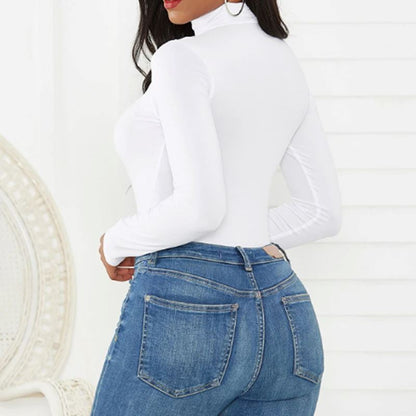 Body Feminino de Manga Longa e Gola Alta: Elegância e Conforto para o Dia a Dia FEMININO - VESTUÁRIO - BODY MANGA LONGA Dm Stores 