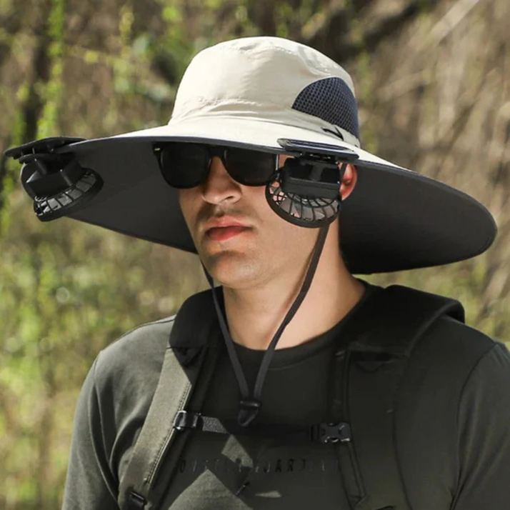 Chapéu com Ventilador SolarMax- Carregamento Solar e USB