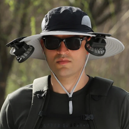 Chapéu com Ventilador SolarMax- Carregamento Solar e USB