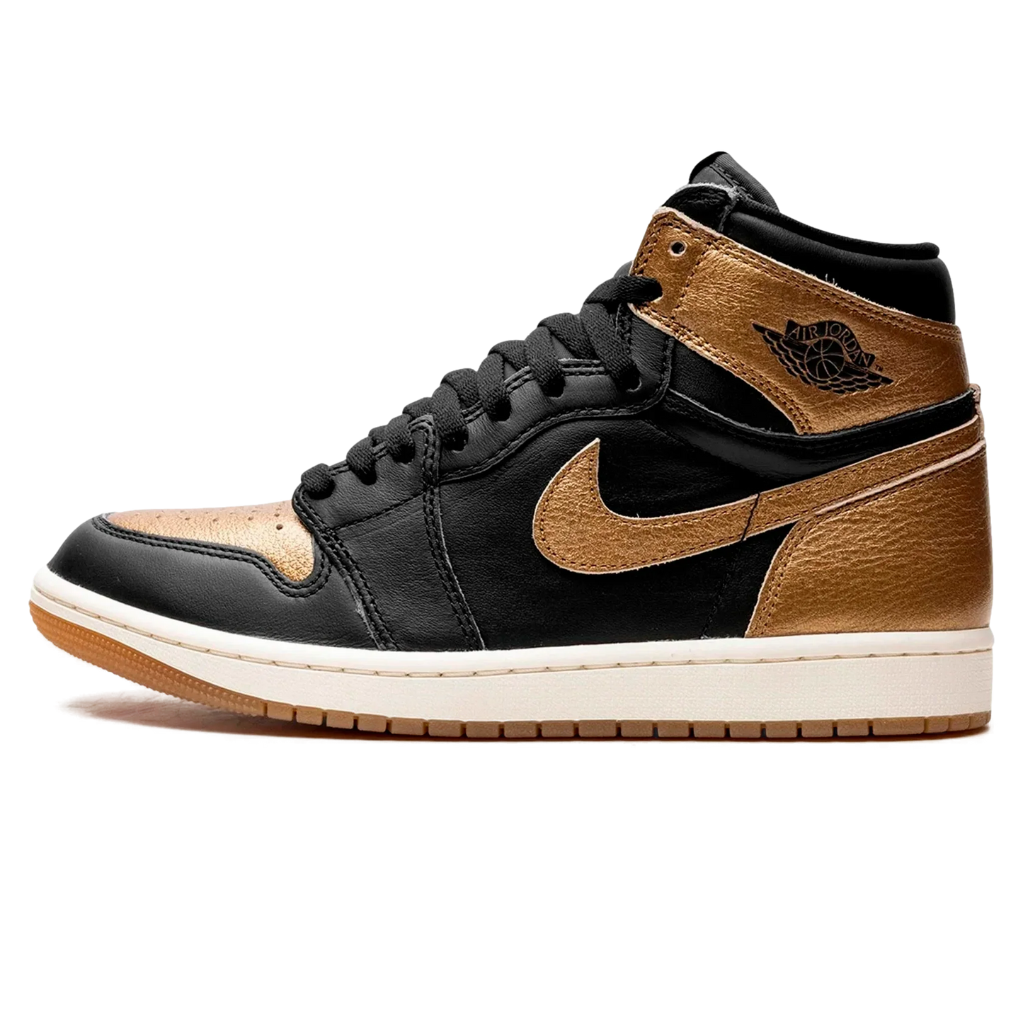 Tênis Air Jordan 1 High "Metallic Gold" Preto / Dourado - DZ5485-071