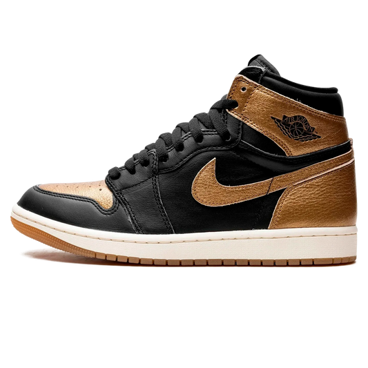 Tênis Air Jordan 1 High "Metallic Gold" Preto / Dourado - DZ5485-071