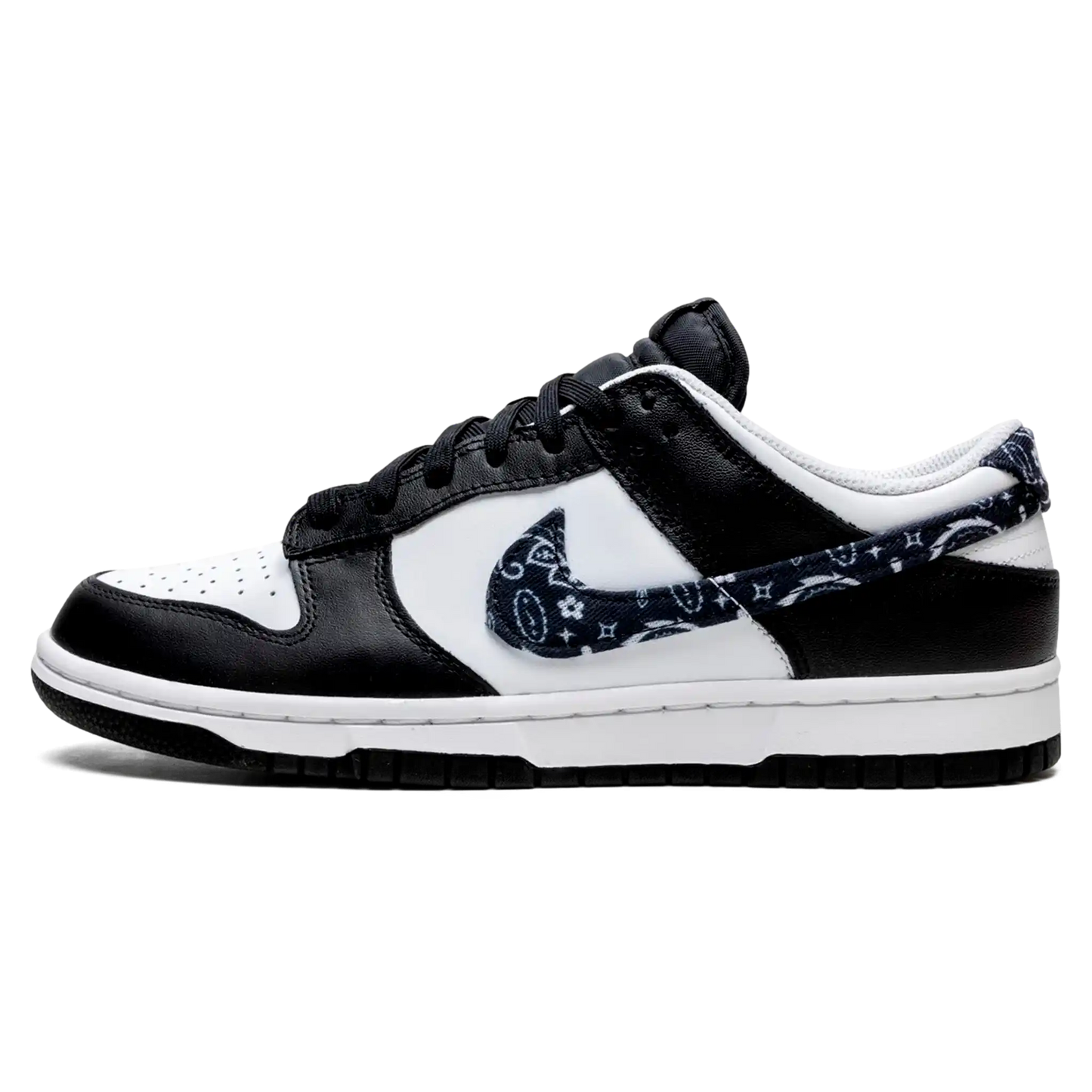Tênis Nike Dunk Low Feminino "Black Paisley" Preto / Branco - DH4401-100