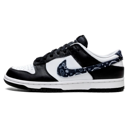 Tênis Nike Dunk Low Feminino "Black Paisley" Preto / Branco - DH4401-100