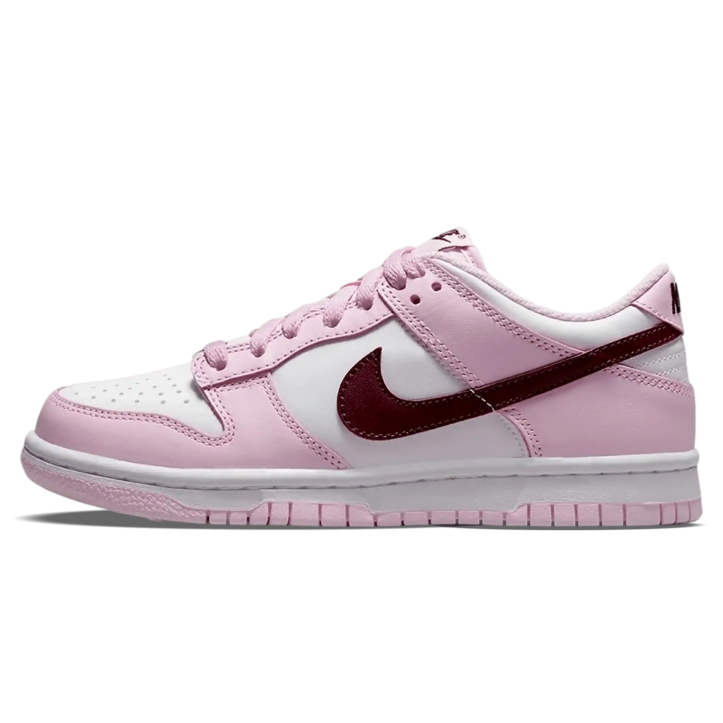 Tênis Nike Dunk Low Feminino "Pink Red Foam White" Rosa - CW1590-601