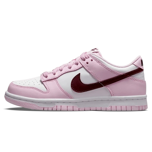 Tênis Nike Dunk Low Feminino "Pink Red Foam White" Rosa - CW1590-601