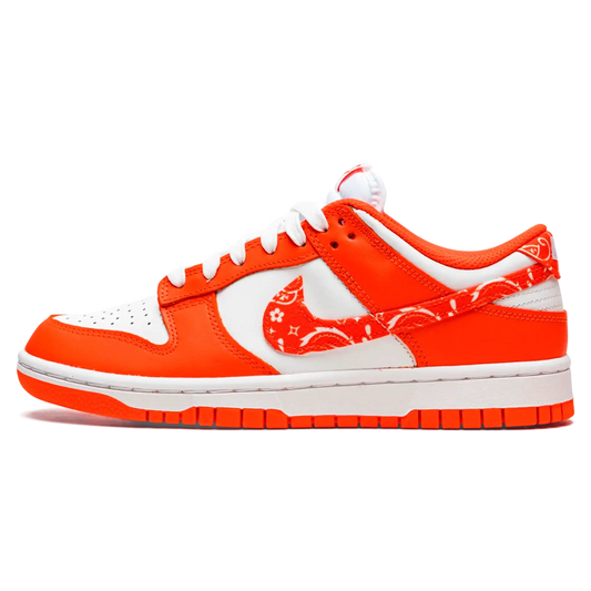 Tênis Nike Dunk Low Feminino "Orange Paisley" Laranja / Branco - DH4401-103